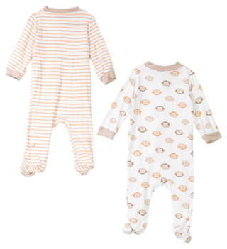 Thumbnail 3: MILKBERRY Milkberry Baby Boy 2 Pk Footed Sleepers 