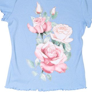 Thumbnail 2: Amy Byer Amy Byer Big Girls Blue Roses Top 
