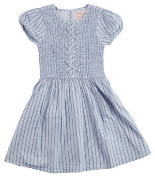 Thumbnail 1: JAPNA GIRLS Japna Girls Big Girls Pinstripe Smock Bow Dress 