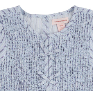 Thumbnail 3: JAPNA GIRLS Japna Girls Big Girls Pinstripe Smock Bow Dress 