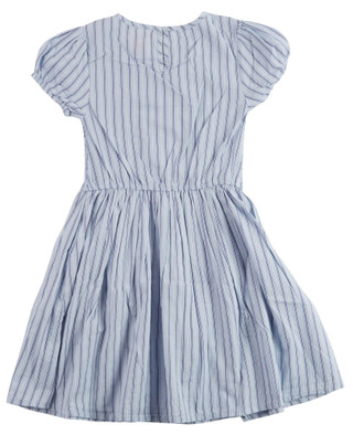 Thumbnail 2: JAPNA GIRLS Japna Girls Big Girls Pinstripe Smock Bow Dress 