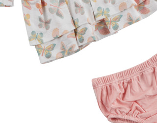 Thumbnail 3: MILKBERRY Milkberry Baby Girls 3 Pc Butterfly Dress Set 