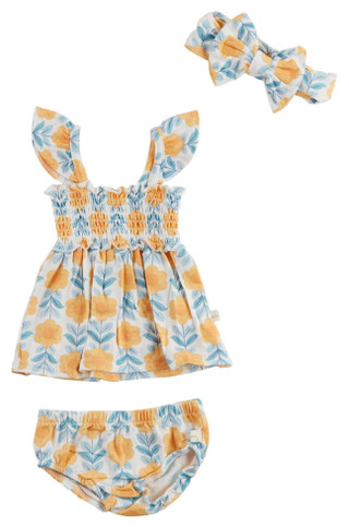 Thumbnail 1: MILKBERRY Milkberry Baby Girls 3 Pc Floral Bloomer Set 