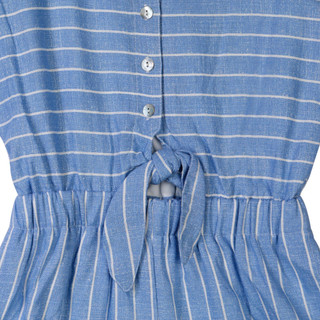 Thumbnail 2: Speechless Speechless Big Girls Short Sleeve Blue Romper 