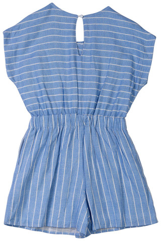 Thumbnail 3: Speechless Speechless Big Girls Short Sleeve Blue Romper 