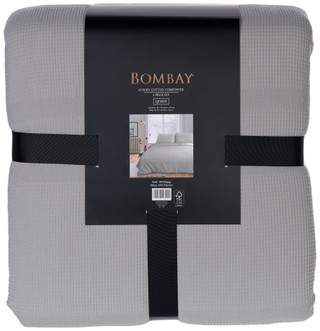 Thumbnail 4: Bombay Bombay 3 Pc Cotton Comforter Set - Waffle Stripe 
