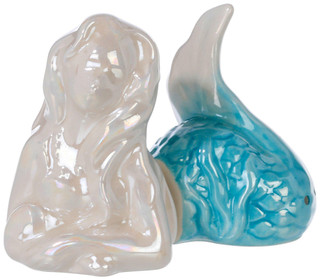 Thumbnail 1: BLUE SKY Blue Sky 2 Pc Mermaid Salt & Pepper Shaker Set 
