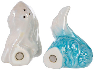 Thumbnail 2: BLUE SKY Blue Sky 2 Pc Mermaid Salt & Pepper Shaker Set 