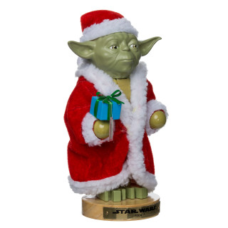 Thumbnail 1: Star Wars Kurt Adler 9-Inch Yoda in Santa Robe Nutcracker 