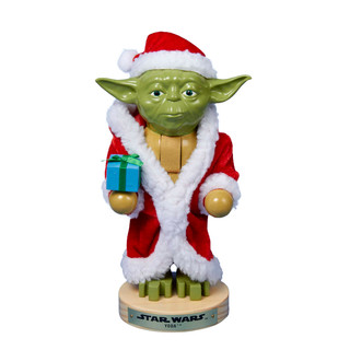 Thumbnail 4: Star Wars Kurt Adler 9-Inch Yoda in Santa Robe Nutcracker 