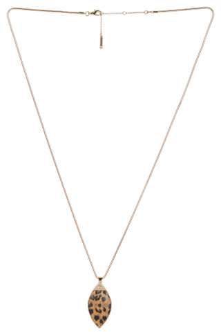 Thumbnail 1: NINE WEST Nine West 32 In Leopard Fringe Pendant Necklace 