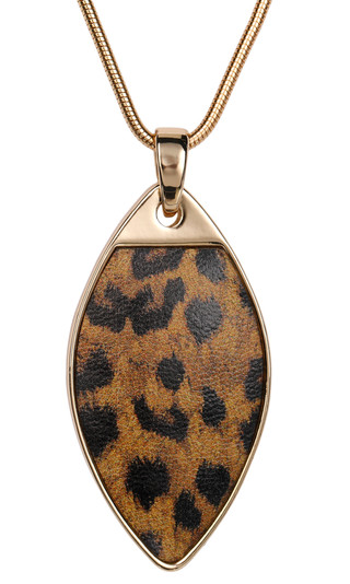 Thumbnail 2: NINE WEST Nine West 32 In Leopard Fringe Pendant Necklace 