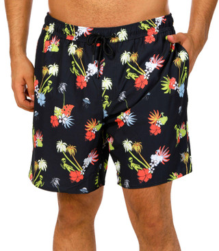 Thumbnail 1: REEL LEGENDS Reel Legends Mens Tropical Alien Print Swim Shorts 