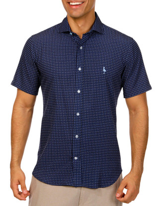 Thumbnail 1: TAILORBYRD Tailorbyrd Mens Micro Hemisphere Button Down Shirt 