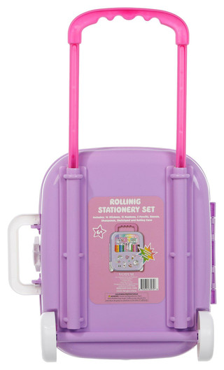 Thumbnail 2: VOTUM Votum Girls Purple Bag Rolling Stationery Set 