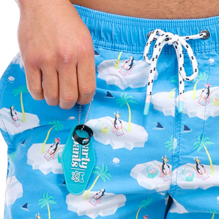Thumbnail 3: Party Pants Men's Penguin Print Swim Shorts 
