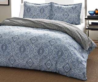 Thumbnail 1: City Scene City Scene Milan Blue Duvet Set 