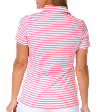 Thumbnail 2: Puma Golf Puma Golf Womens Short Sleeve Striped Golf Polo Shirt 