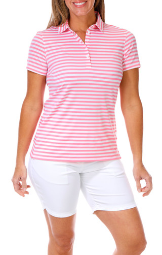 Thumbnail 4: Puma Golf Puma Golf Womens Short Sleeve Striped Golf Polo Shirt 