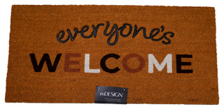 Thumbnail 1: MDESIGN MDESIGN 20x40 Eddy Everyones Welcome Coir Door Mat 