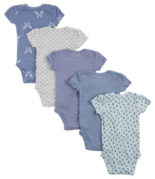 Thumbnail 2: Carters Carters Baby Girl 5 Pk Print Bodysuit Set 