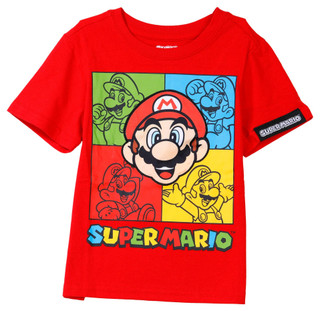 Thumbnail 1: Super Mario Brothers Super Mario Little Boys Mario T-Shirt 