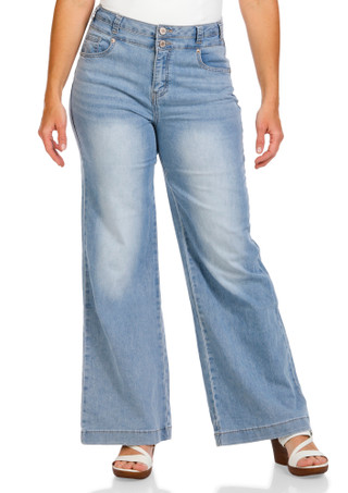 Thumbnail 1: COPPERFLASH Women's High Rise Wide Leg Jeans 