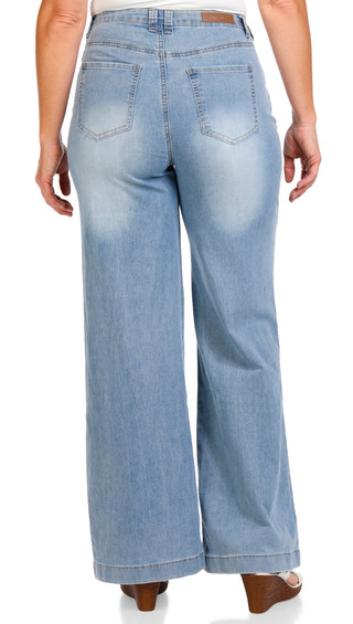 Thumbnail 2: COPPERFLASH Women's High Rise Wide Leg Jeans 
