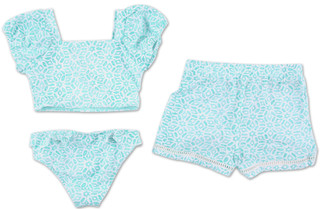 Thumbnail 2: Girls 3 Pc Swimsuit Set 