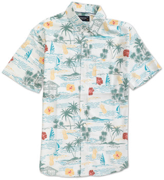 Thumbnail 1: Visitor Men's Floral Print Button Down Shirt 