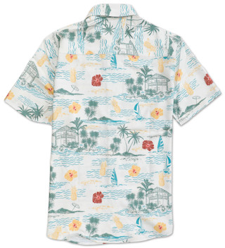 Thumbnail 2: Visitor Men's Floral Print Button Down Shirt 
