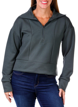 Thumbnail 1: Reaction Women's Solid Knit Pullover Top 