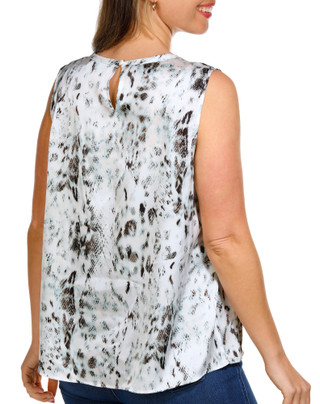 Thumbnail 2: Kasper Women's Sleeveless Snakeskin Print Top 