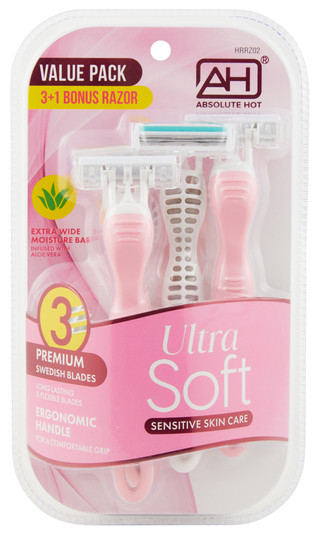 Thumbnail 1: AH 3 Pk Swedish Blades Disposable Razors 