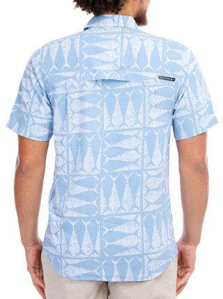 Thumbnail 2: Salt Life Men's Outdoor Fish Print Button Down Shirt 