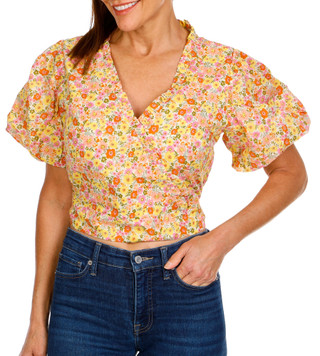 Thumbnail 1: Lost + Wander Women's Floral Print Top 