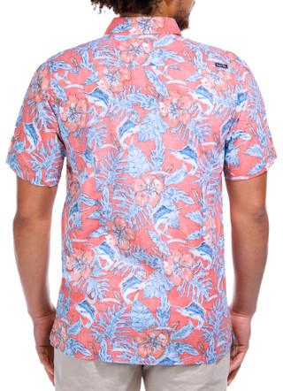 Thumbnail 2: Salt Life Men's Outdoor Tropical Sailfish Button Up 