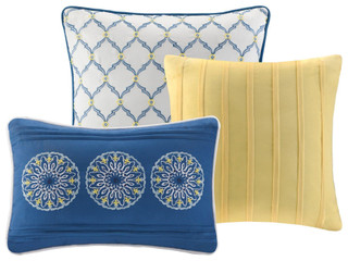 Thumbnail 7: Madison Park Madison Park Tangiers Blue 6-pc. Coverlet Set 