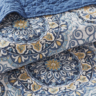 Thumbnail 5: Madison Park Madison Park Tangiers Blue 6-pc. Coverlet Set 