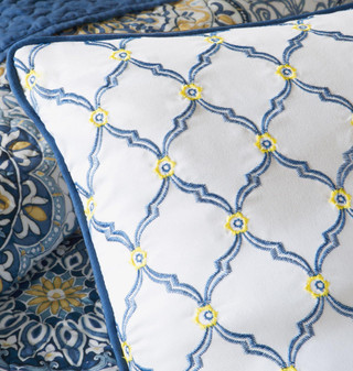 Thumbnail 14: Madison Park Madison Park Tangiers Blue 6-pc. Coverlet Set 