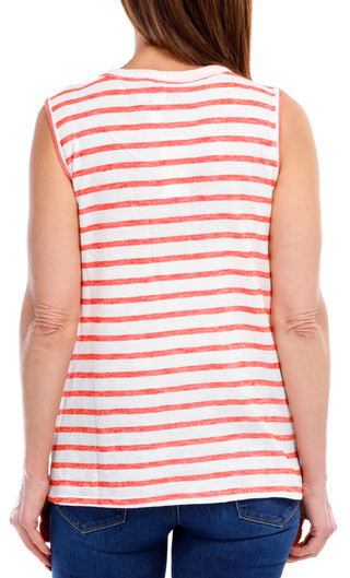Thumbnail 2: NY COLLECTION Women's Sleeveless Stripe Print Top 
