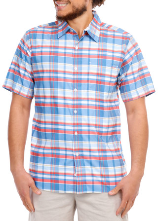 Thumbnail 1: Salt Life Men's Outdoor Plaid Print Button Down Shirt 