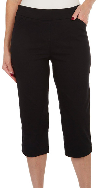 Thumbnail 1: Coral Bay Coral Bay Petite Solid Pull On Capris 
