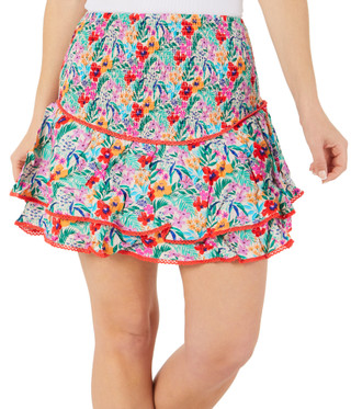Thumbnail 1: Lost + Wander Women's Smocked Floral Print Skirt 