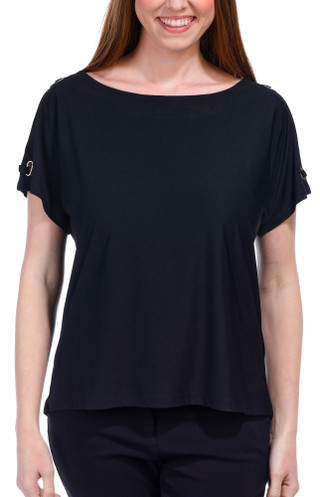 Thumbnail 1: Zac & Rachel Women's solid Split Sleeve Top 