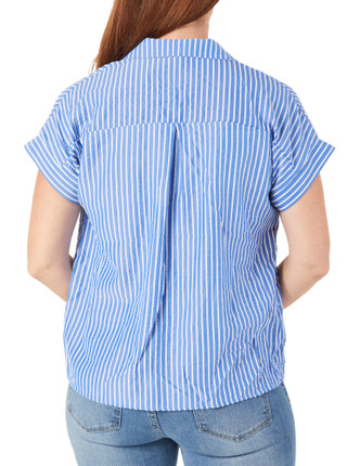 Thumbnail 2: Women's Petite Stripe Print Top 