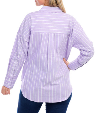 Thumbnail 2: NINE WEST Women's Stripe Print Button Down Top 