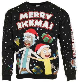 Thumbnail 1: Men's Merry Rickmas Pullover Sweater 