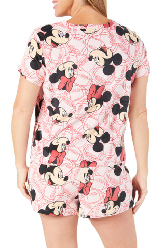 Thumbnail 2: Disney Women's 2 Pk Mickey & Minnie Pajama Shorts Set 