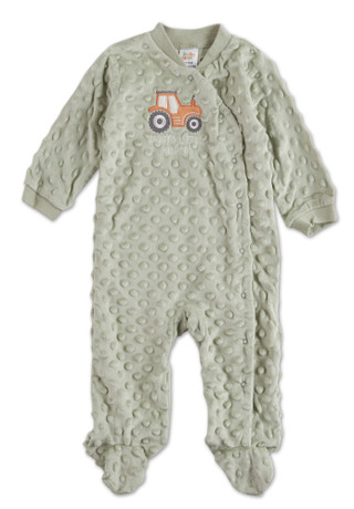 Thumbnail 1: Baby Bear Baby Boy Embossed Footed Sleeper 